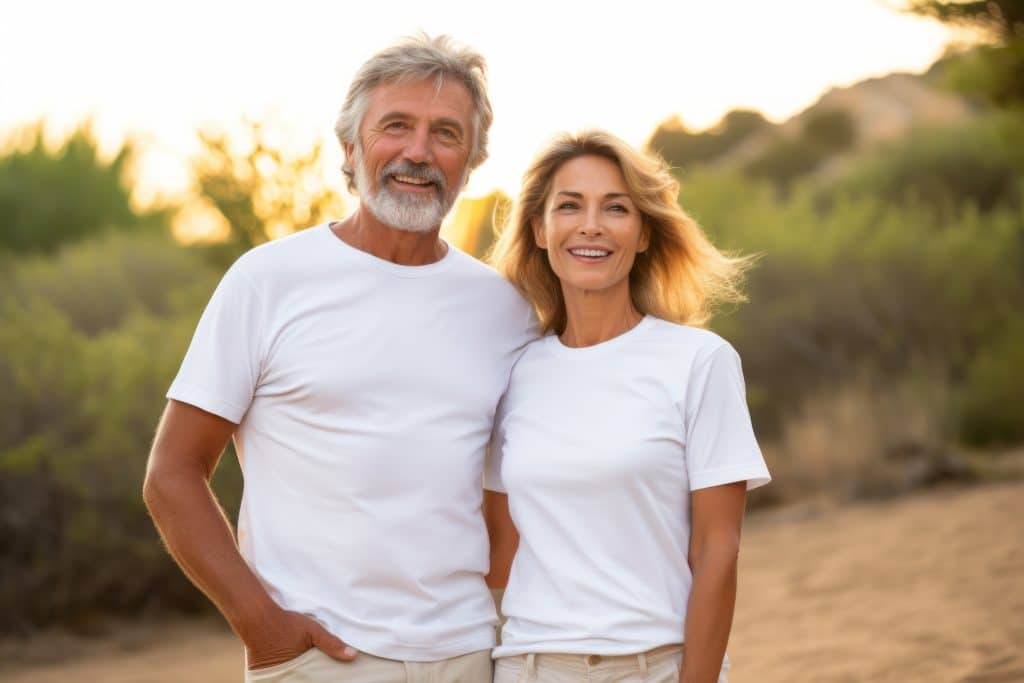 older couple with beautiful healthy skin | skincare products for aging gracefully